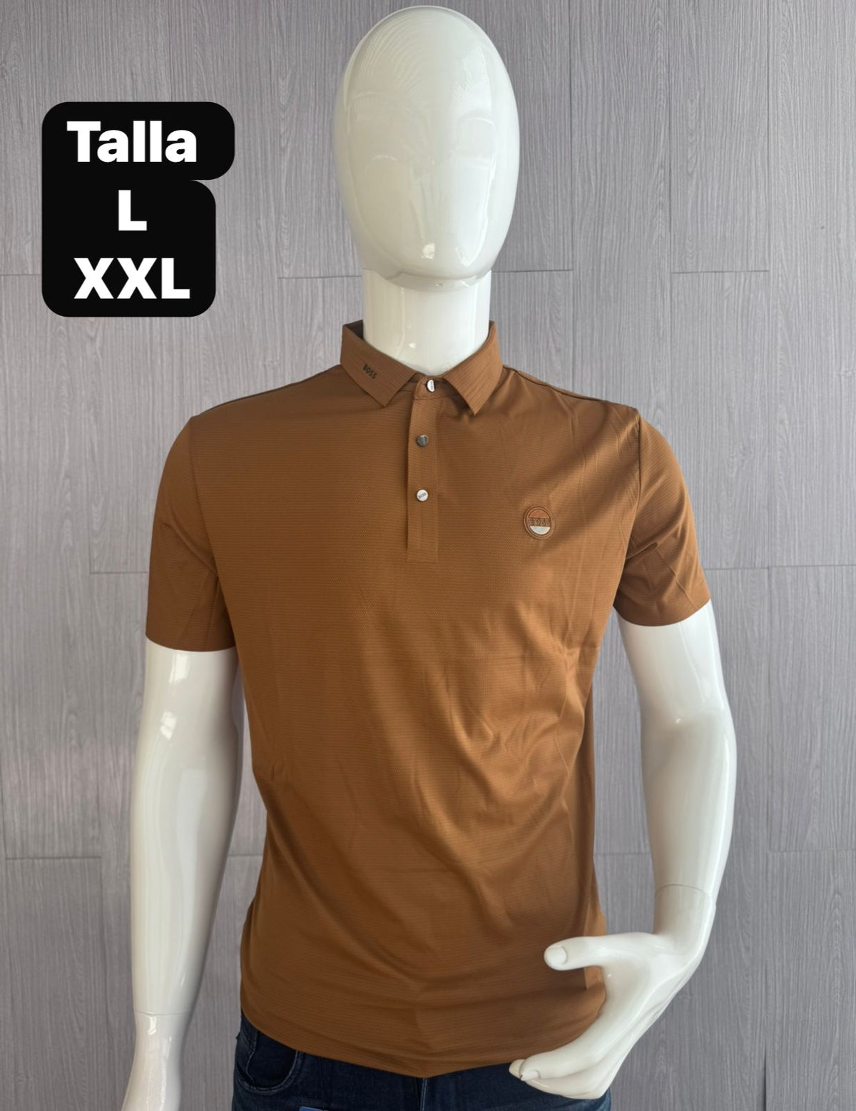 POLO SEDA HUGO BOSS CAFE COYOTE