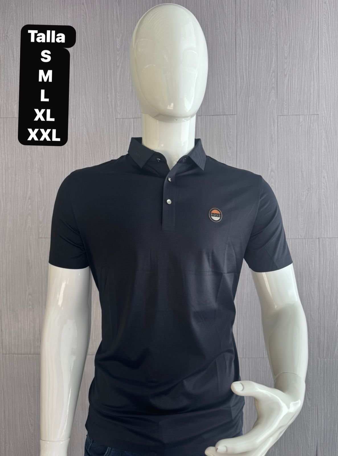 POLO SEDA HUGO BOSS AZUL MARINO