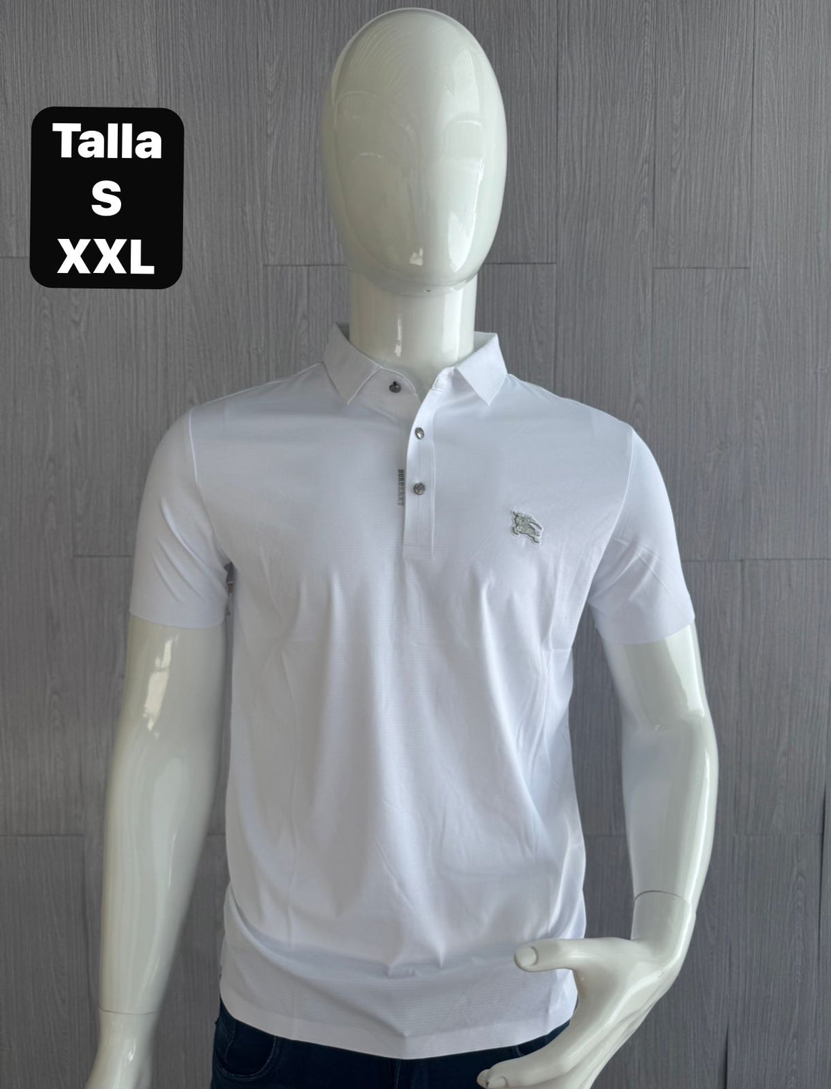 POLO SEDA BURBERRY BLANCA