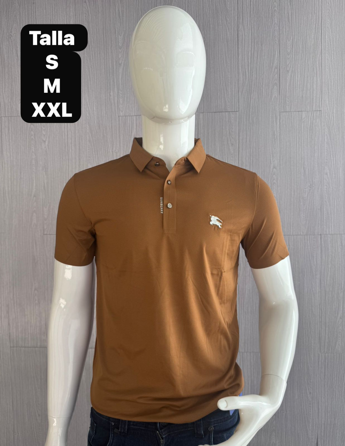 POLO BURBERRY TIPO SEDA COYOTE