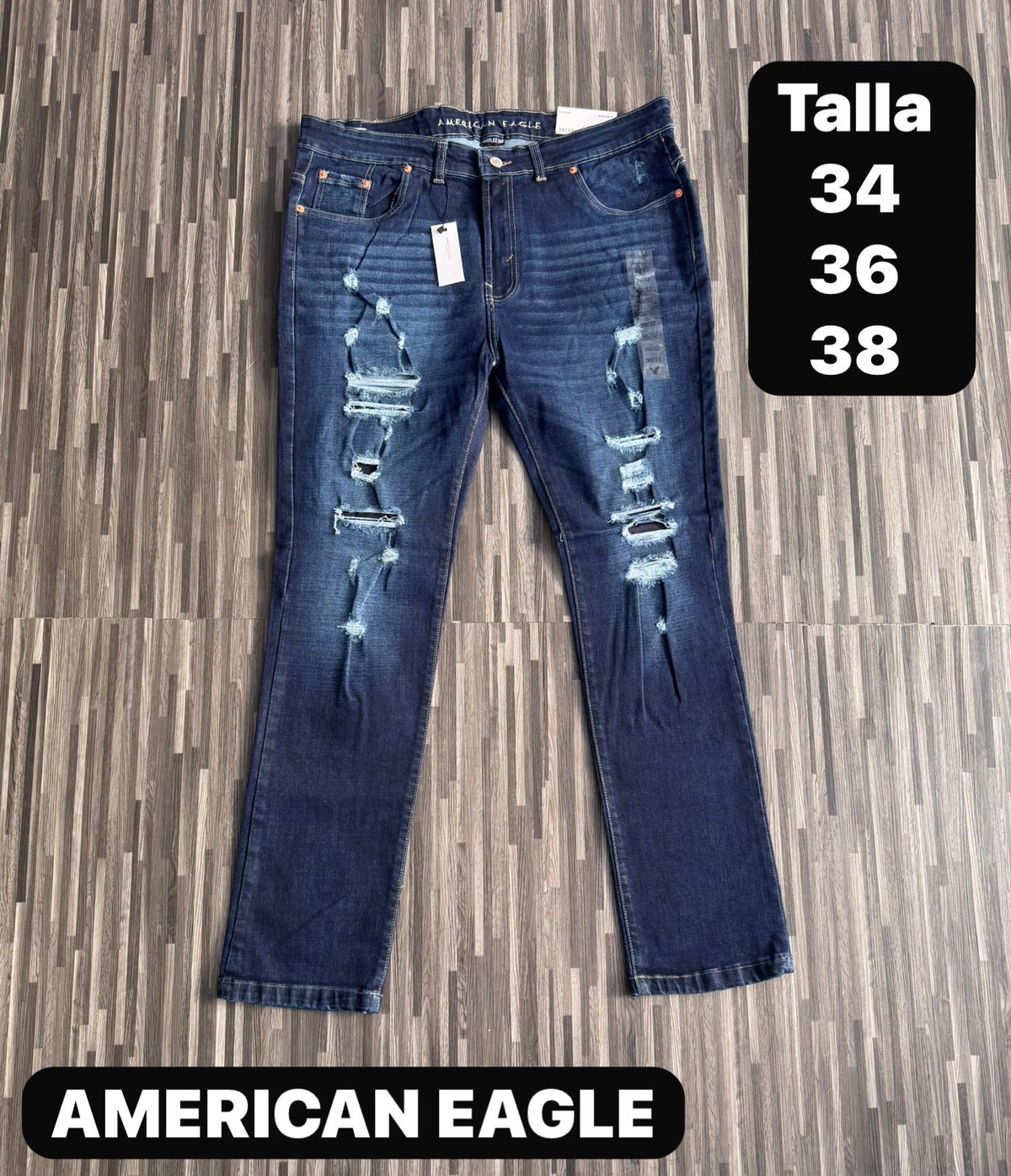 Jeans American Eagle réplica 1.1 Azul Roto