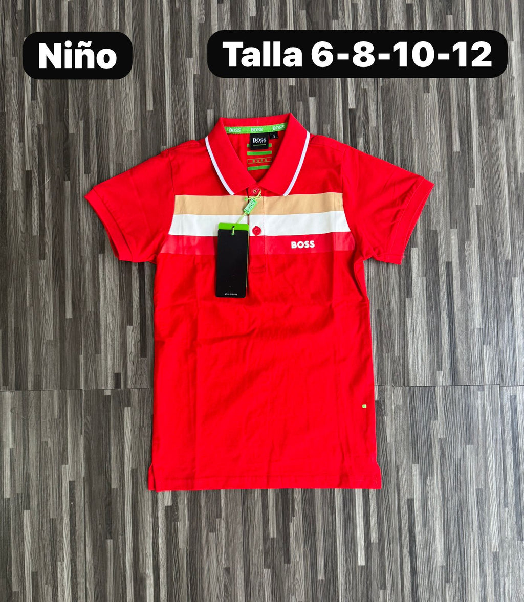 Polo para Niño Boss Lineas