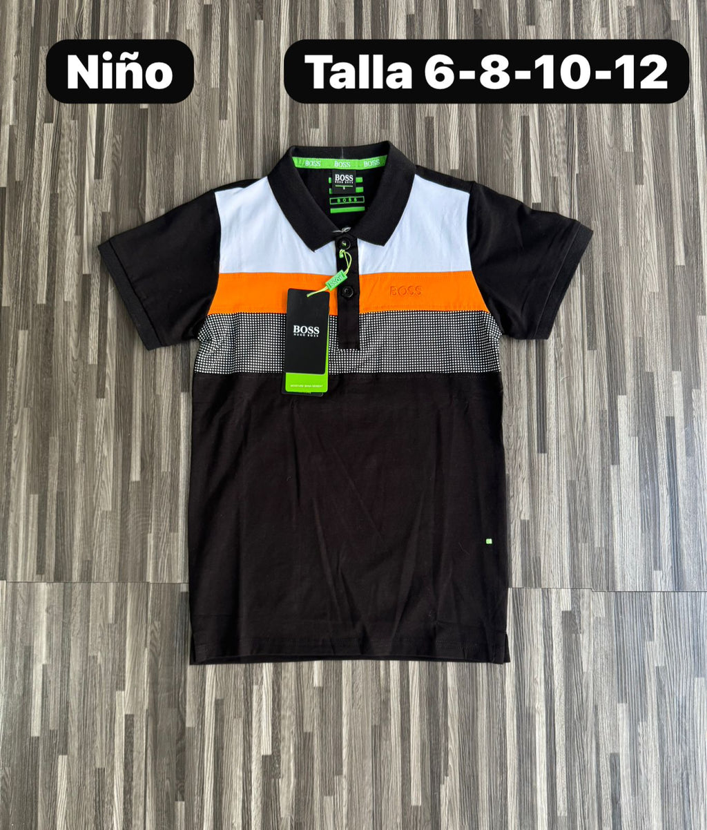 Polo para Niño Boss Cuadros