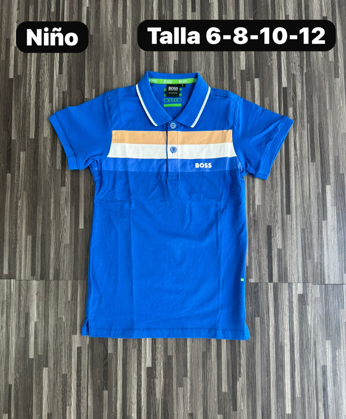 Polo para Niño Boss Lineas