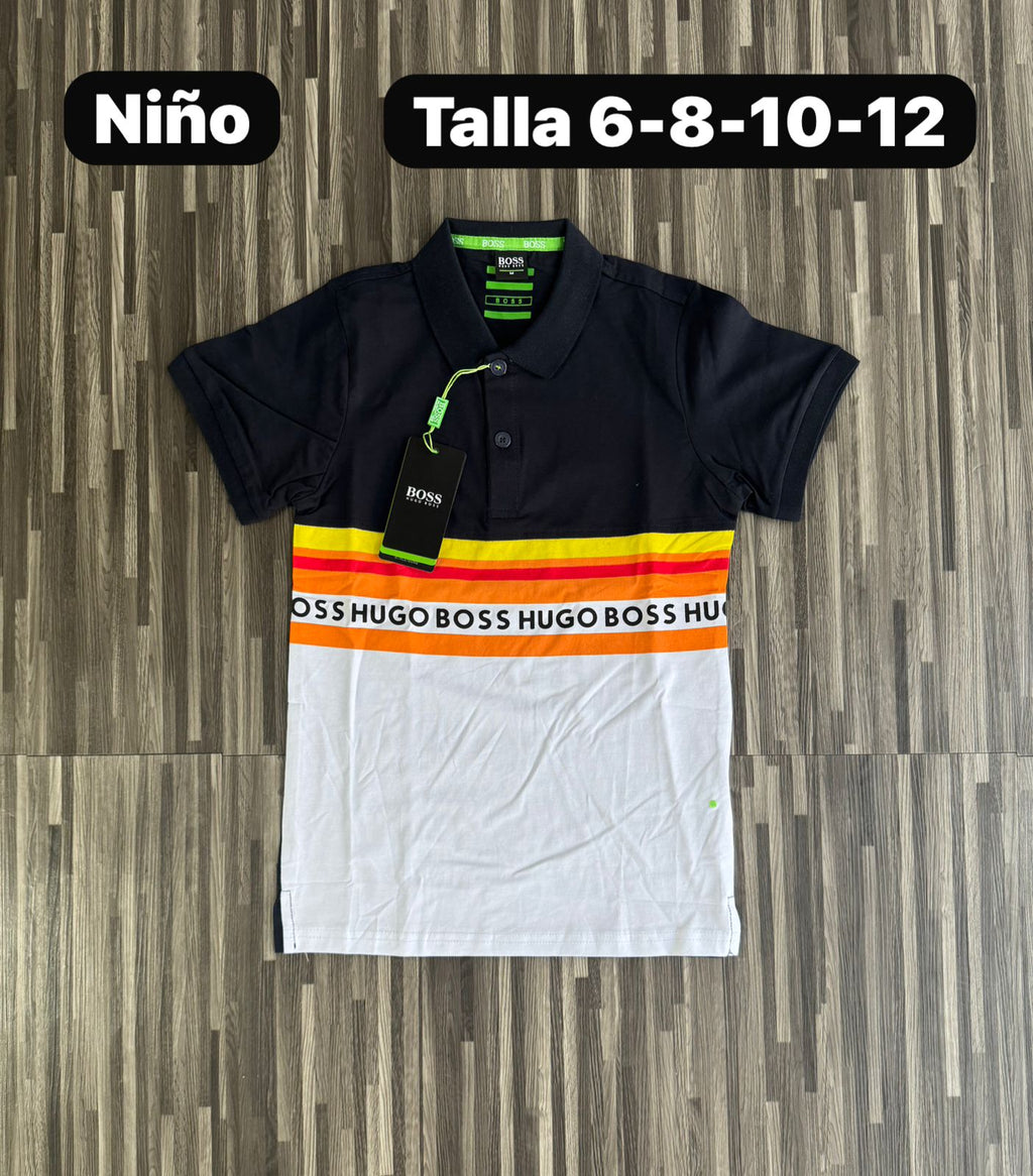 Polo de Niño Boss Lineas de colores