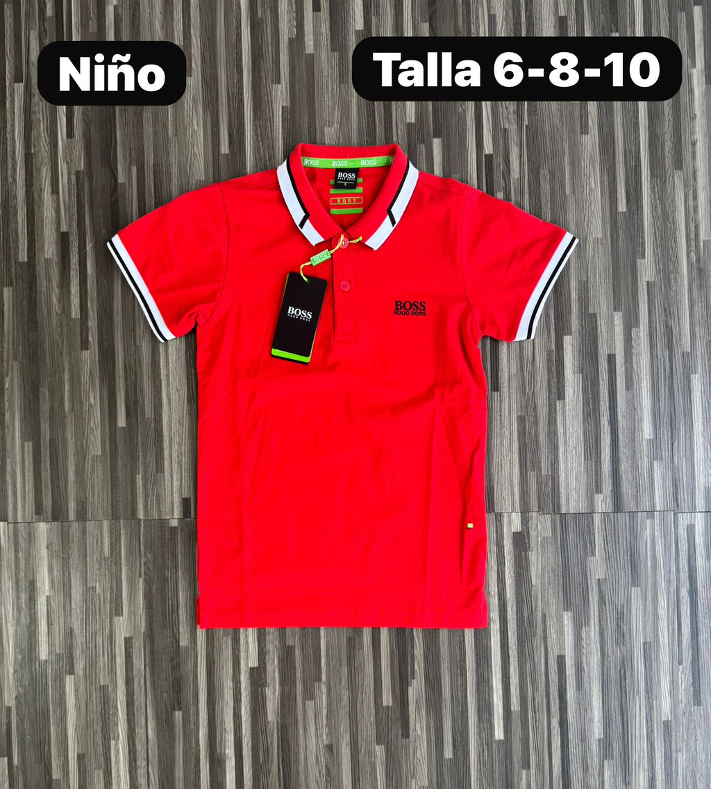 Polo para Niño Boss Linea en Cuello