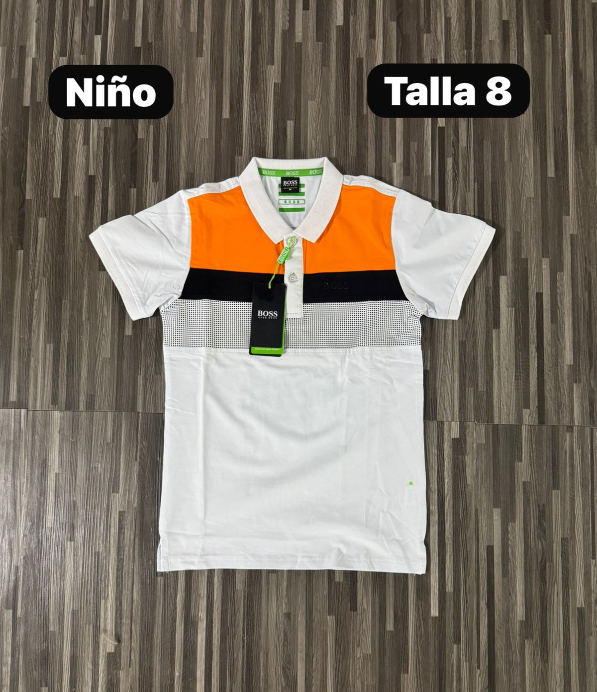 Polo para Niño Boss Cuadros