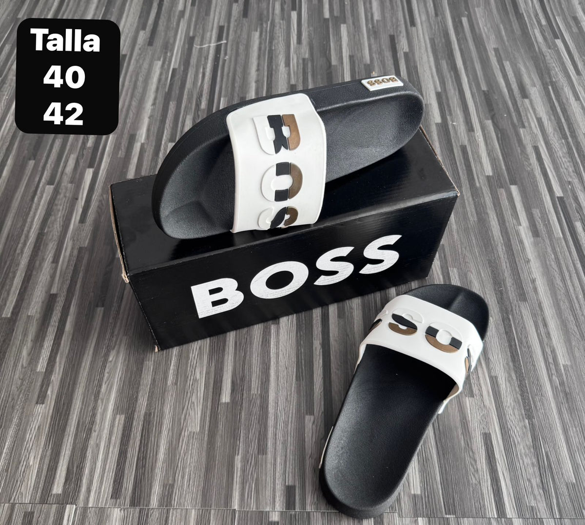 Sandalias Hugo Boss Letras Tricolor