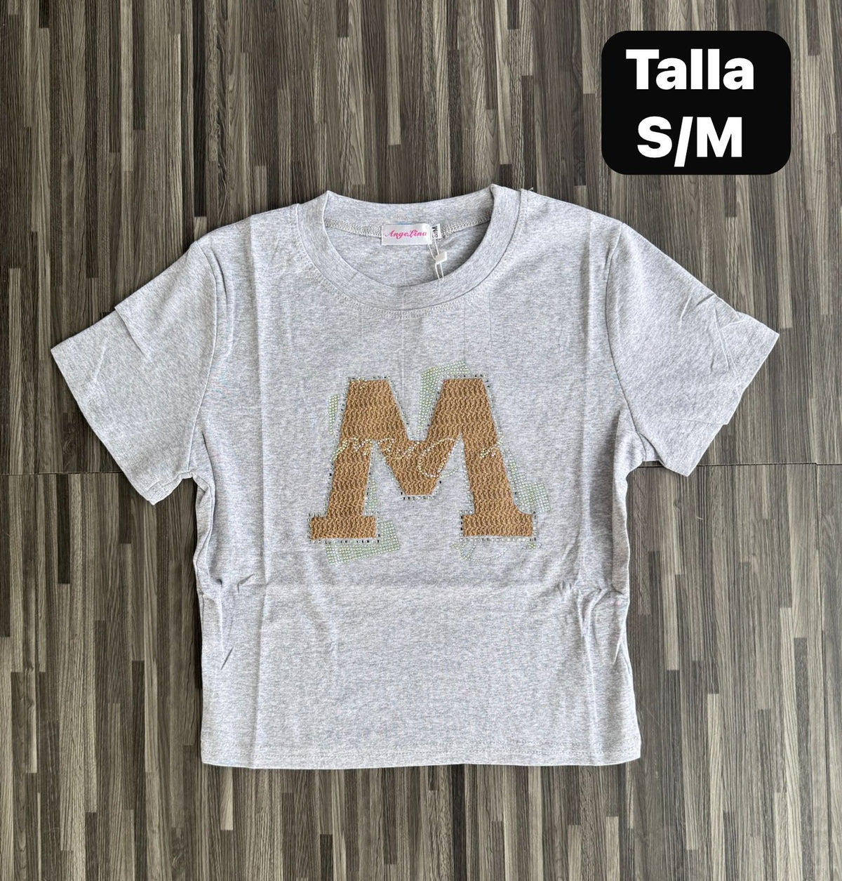 BLUSA M CAFE BRILLOS