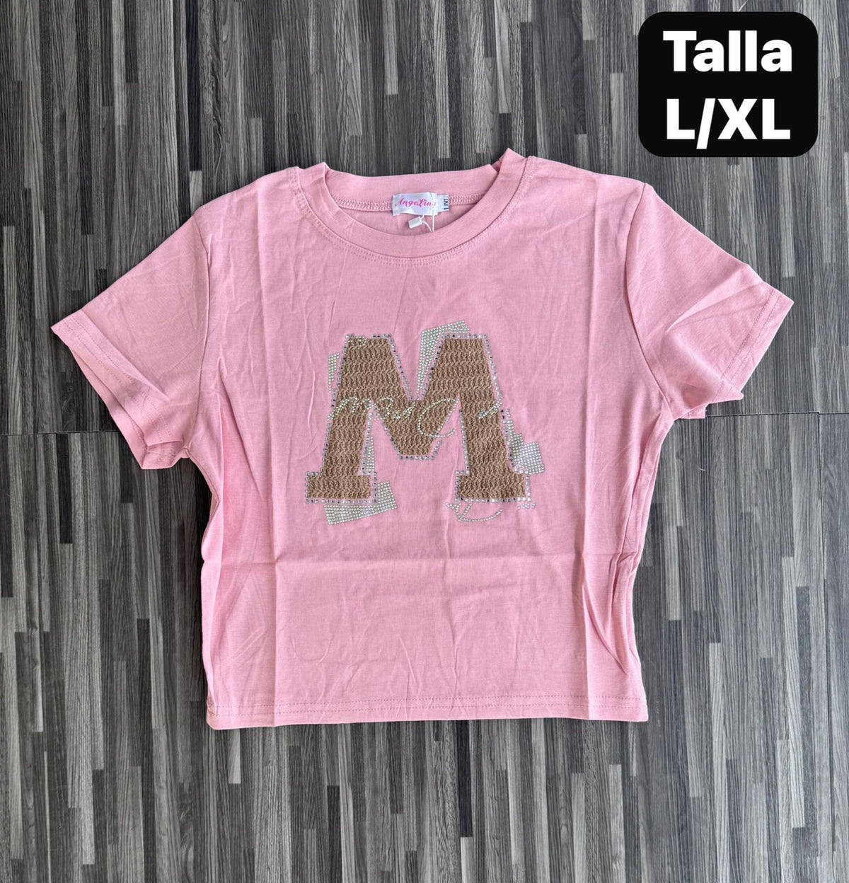 BLUSA M CAFE BRILLOS