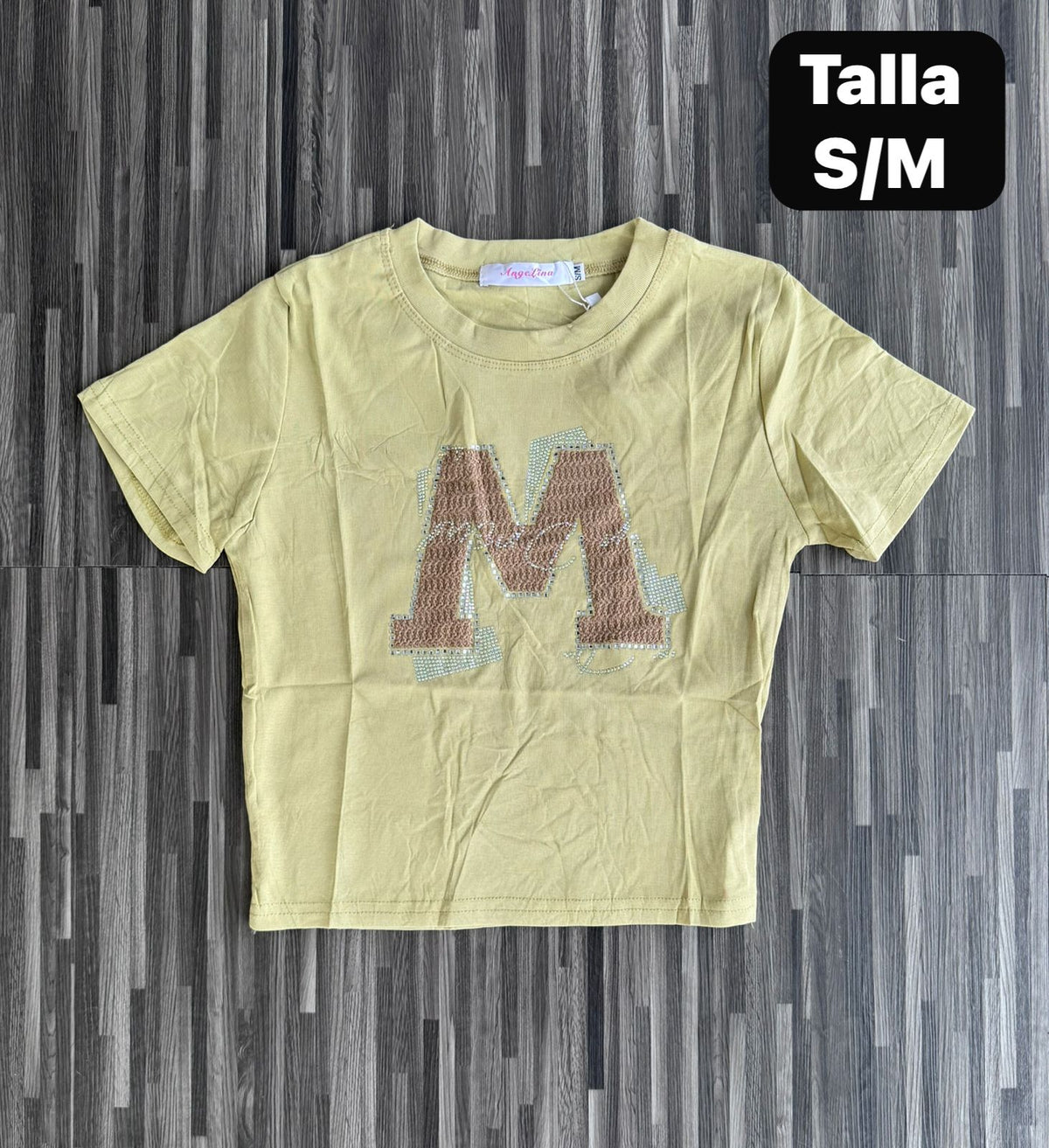 BLUSA M CAFE BRILLOS