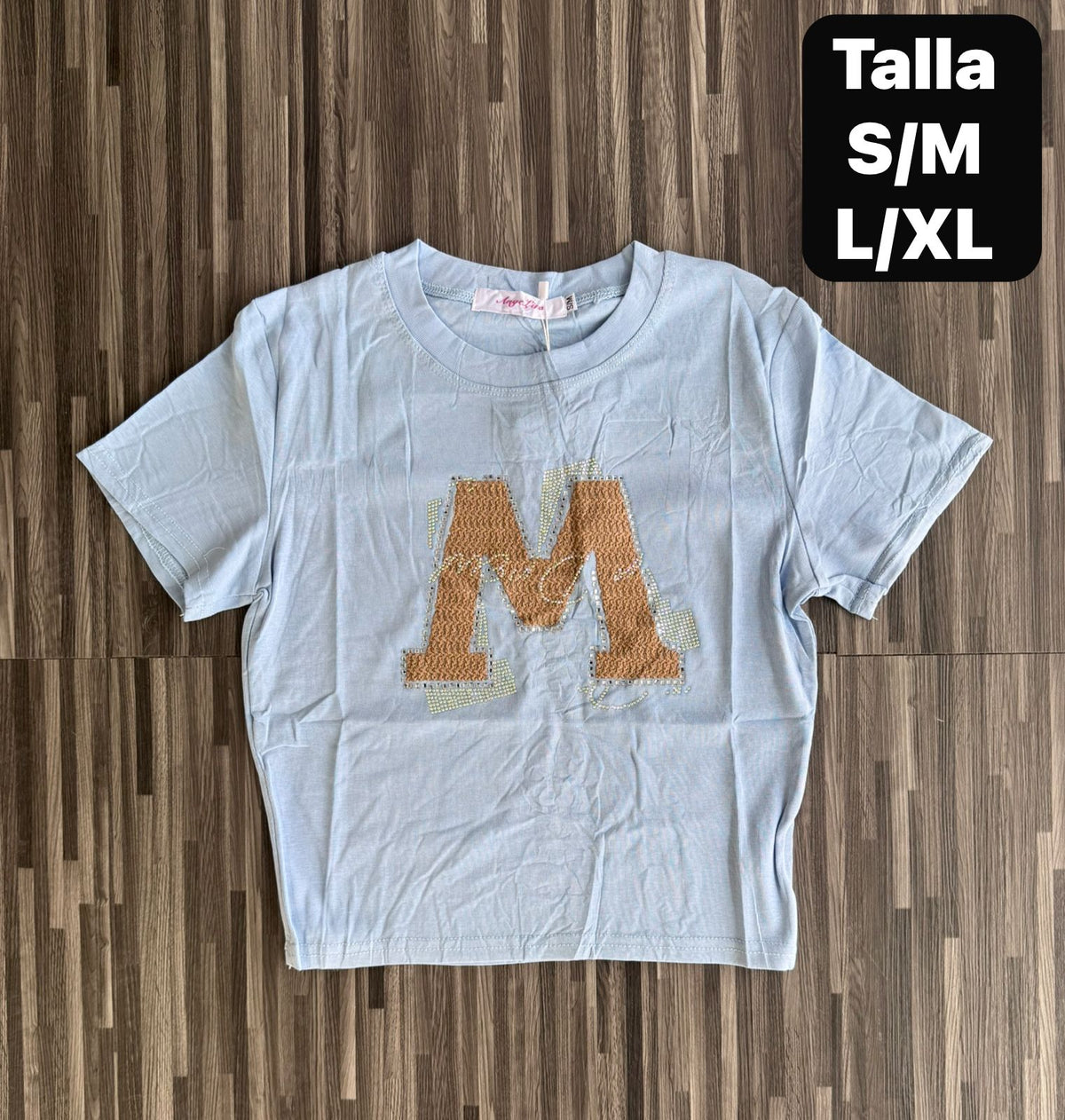 BLUSA M CAFE BRILLOS