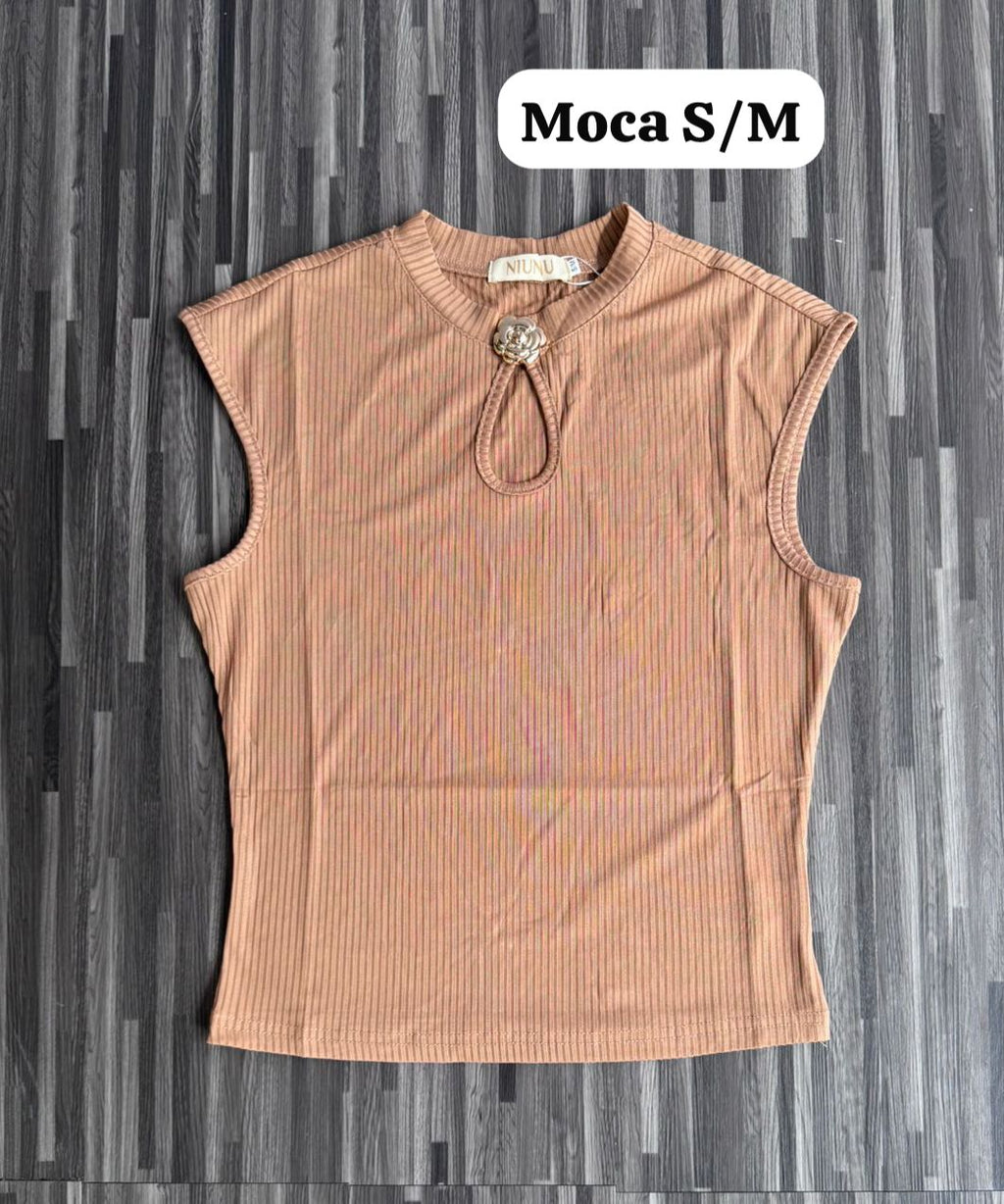 BLUSA BOTON DORADO