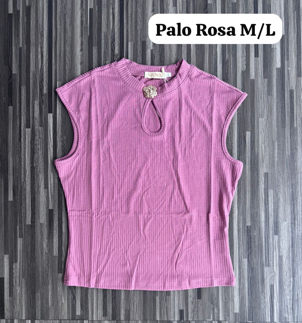 BLUSA BOTON DORADO