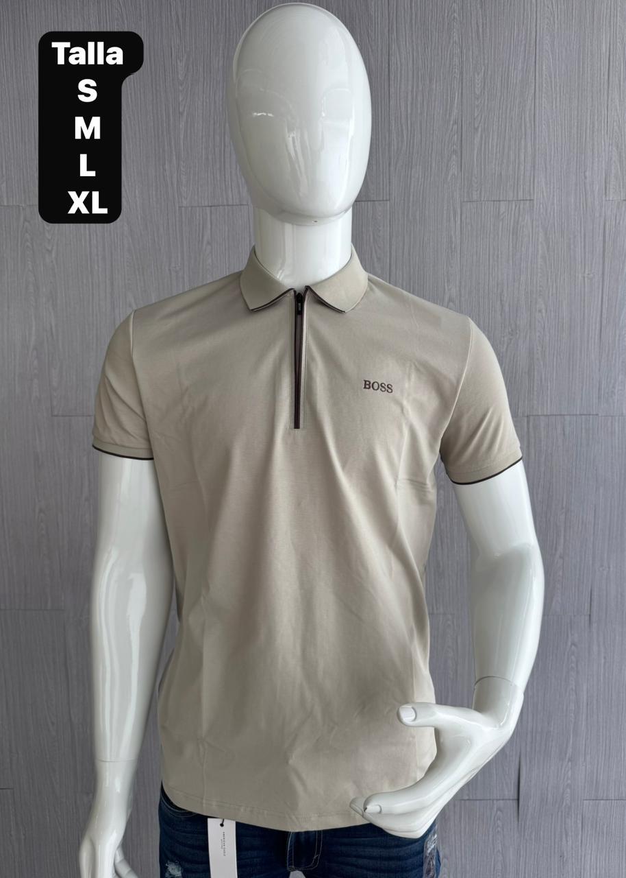 POLO HUGO BOSS CREMA BEIGE LINEA CAFE